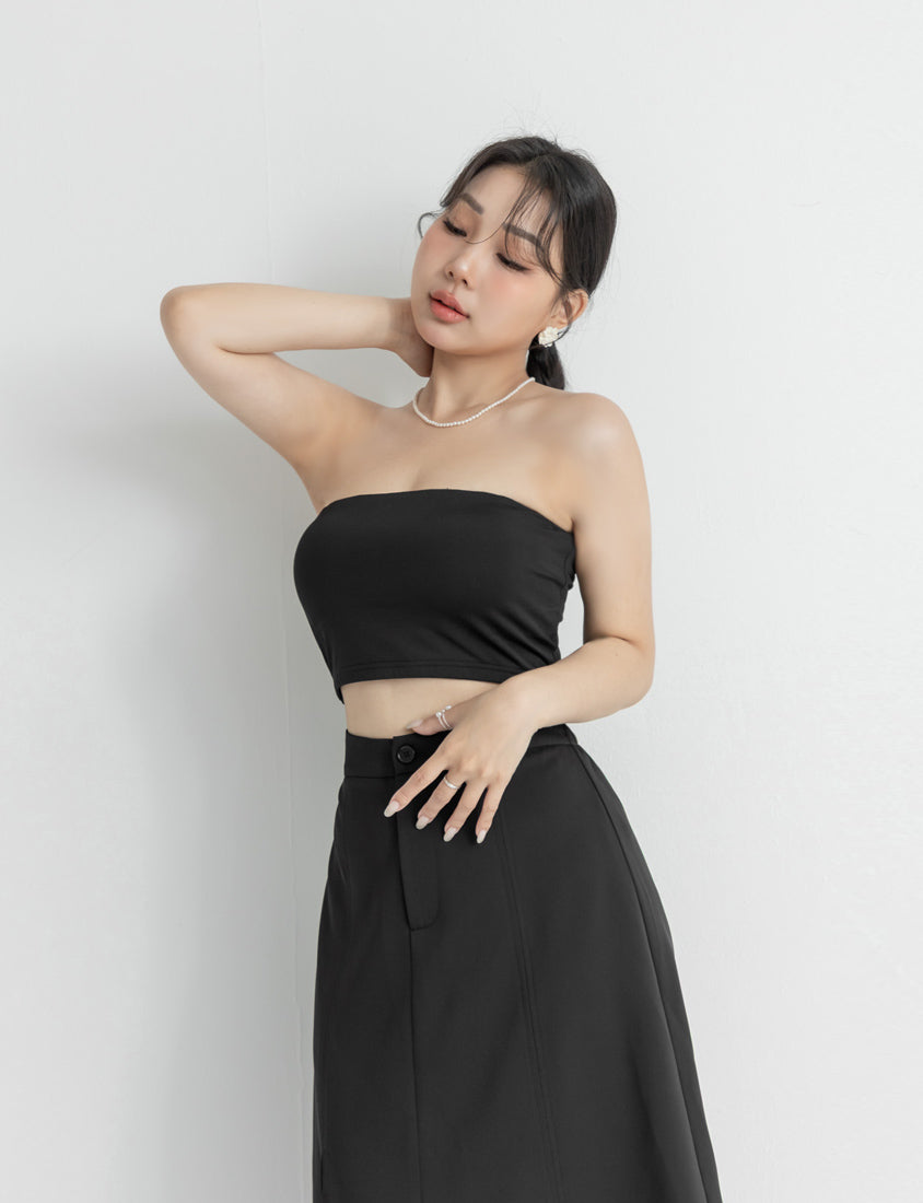 Cooling Skin-Friendly Cropped Bandeau Plus Size Bra Top