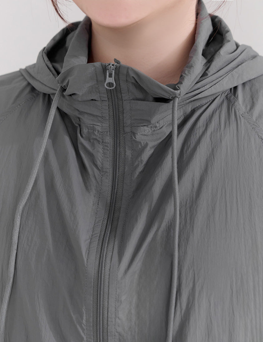Instant Cooling UV-Protection Oversized Hooded Plus Size Jacket
