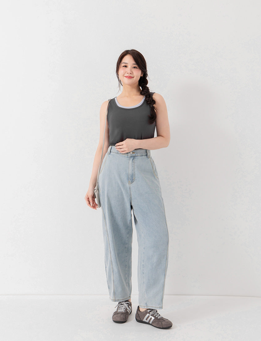 Standard Perfect Fit Plus Size Curved Leg Jeans