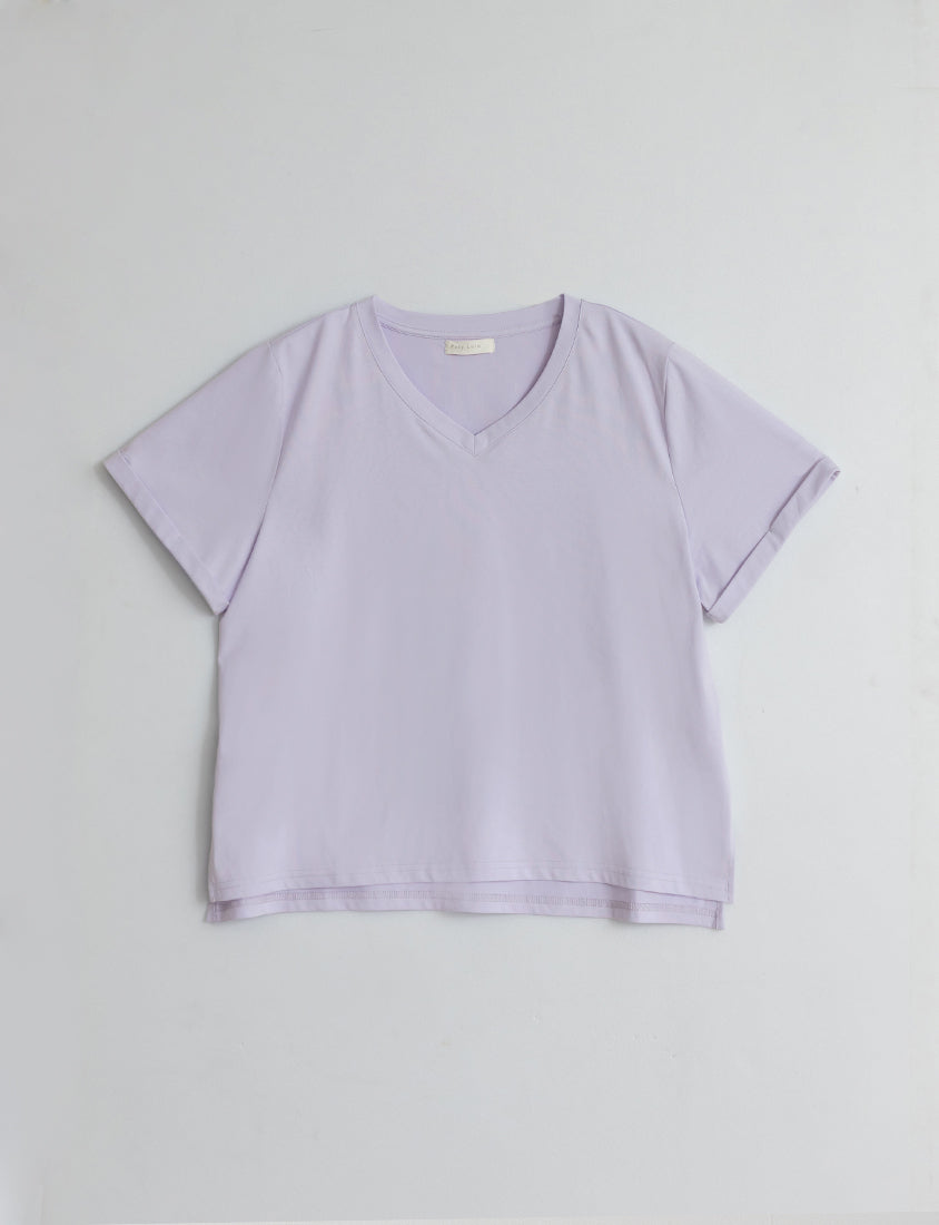 Instant Icy Cooling Sorona Plus Size V-Neck Tee