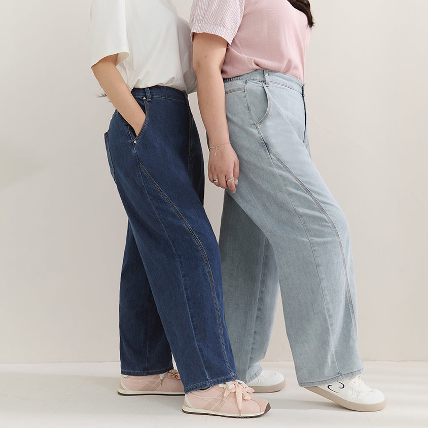 Pear-Shaped Friendly! Perfect Fit Plus Size Curved Leg Jeans