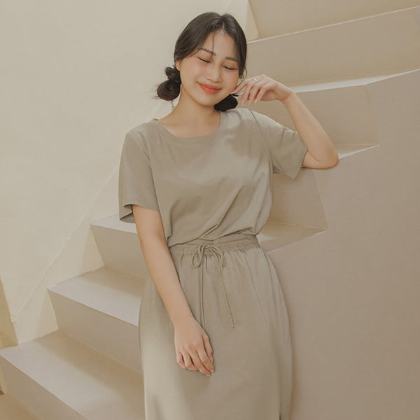 Silky Cool Liquid Touch Cotton Short Sleeve Plus Size Tee