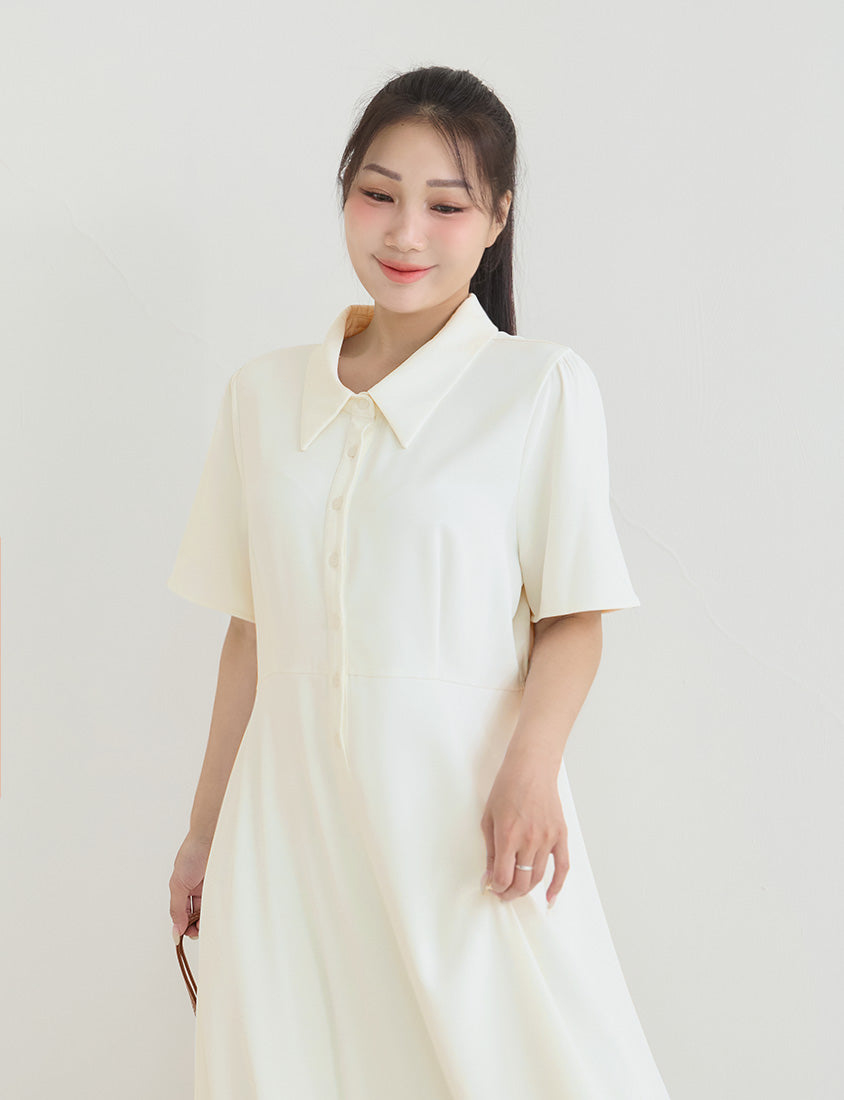 Silky Cool Slim Fit Plus Size Shirt Dress