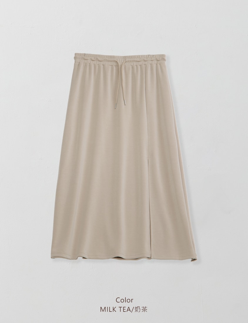 Instant Cool Cloud Cotton Slit A-Line Plus Size Skirt