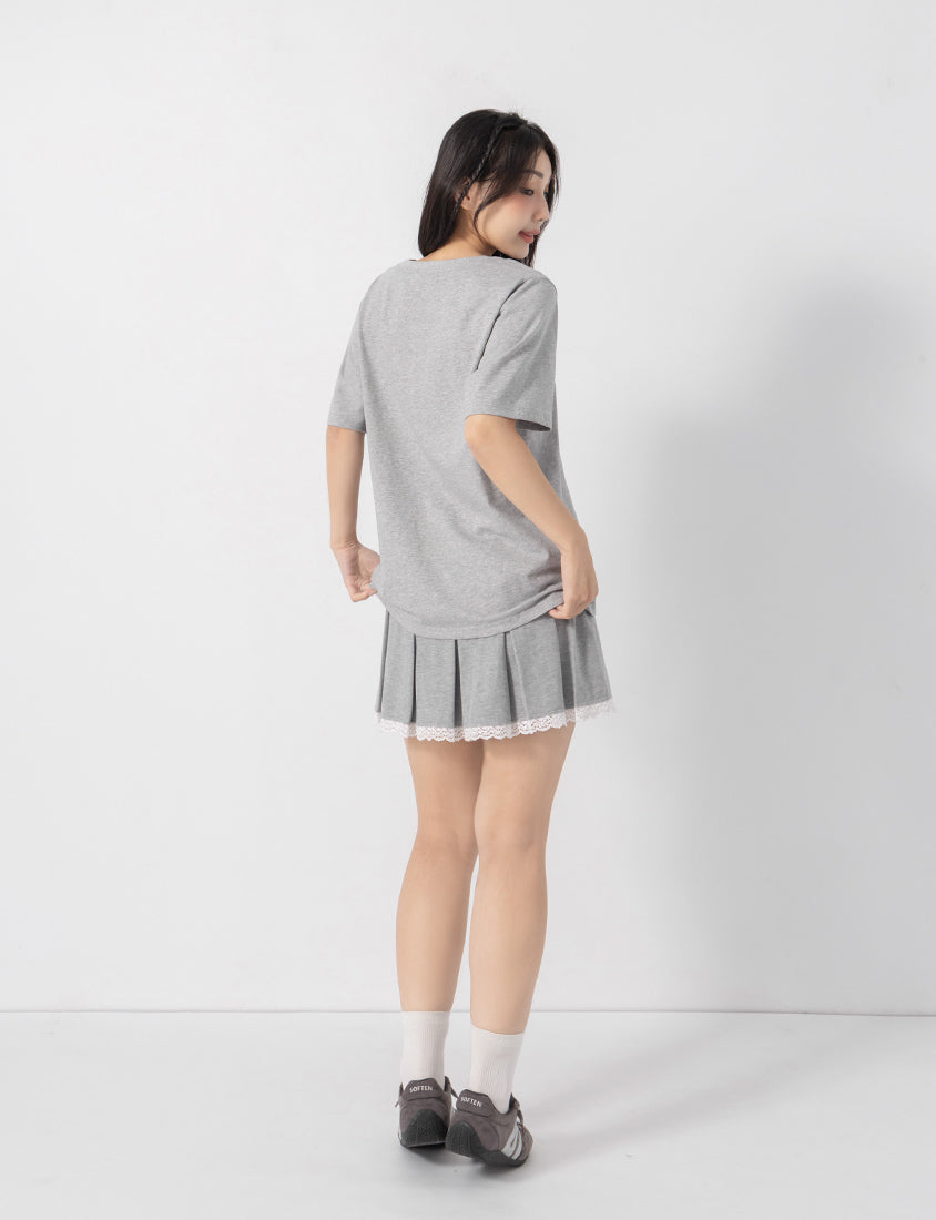 Cute Cat Print Oversized Plus Size Tee