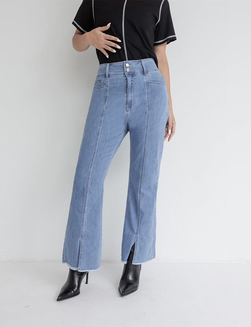 MUA! High Waist Tummy Flattering Supermodel Plus Size Flared Jeans
