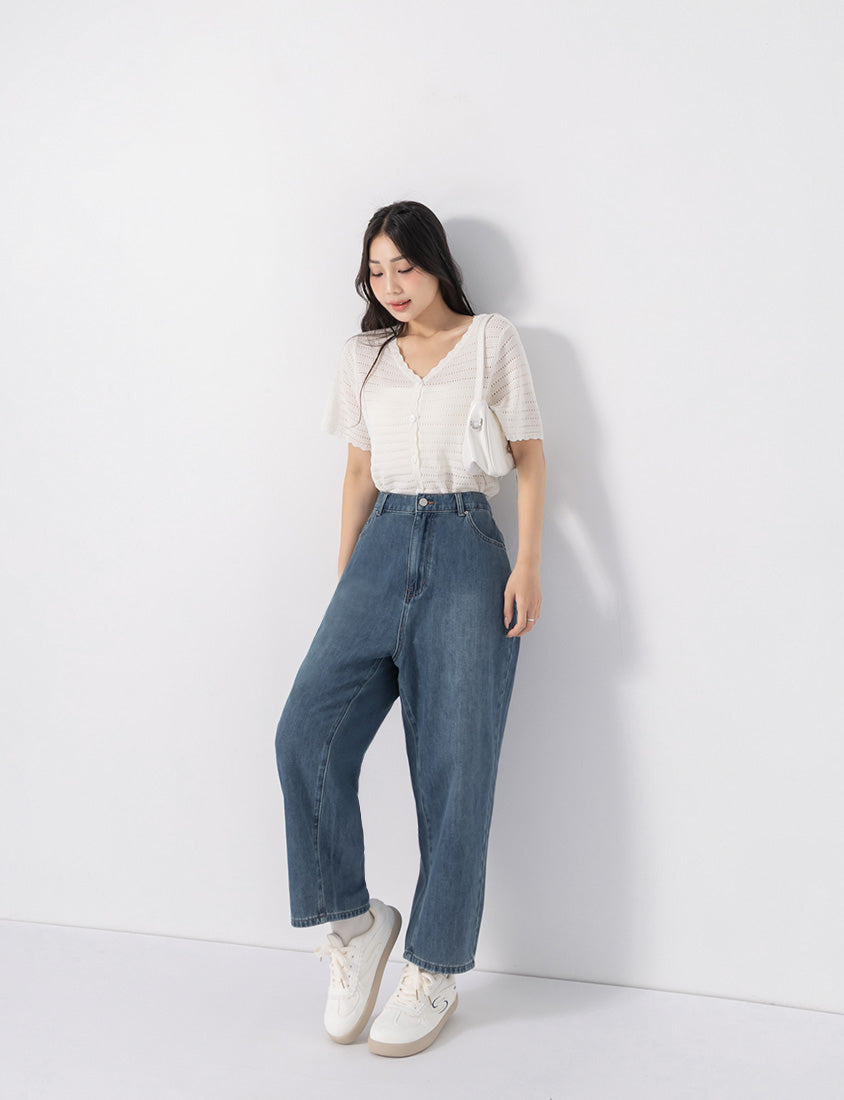 Pear-Shaped Friendly! Perfect Fit Slim Straight Cropped Plus Size Jeans