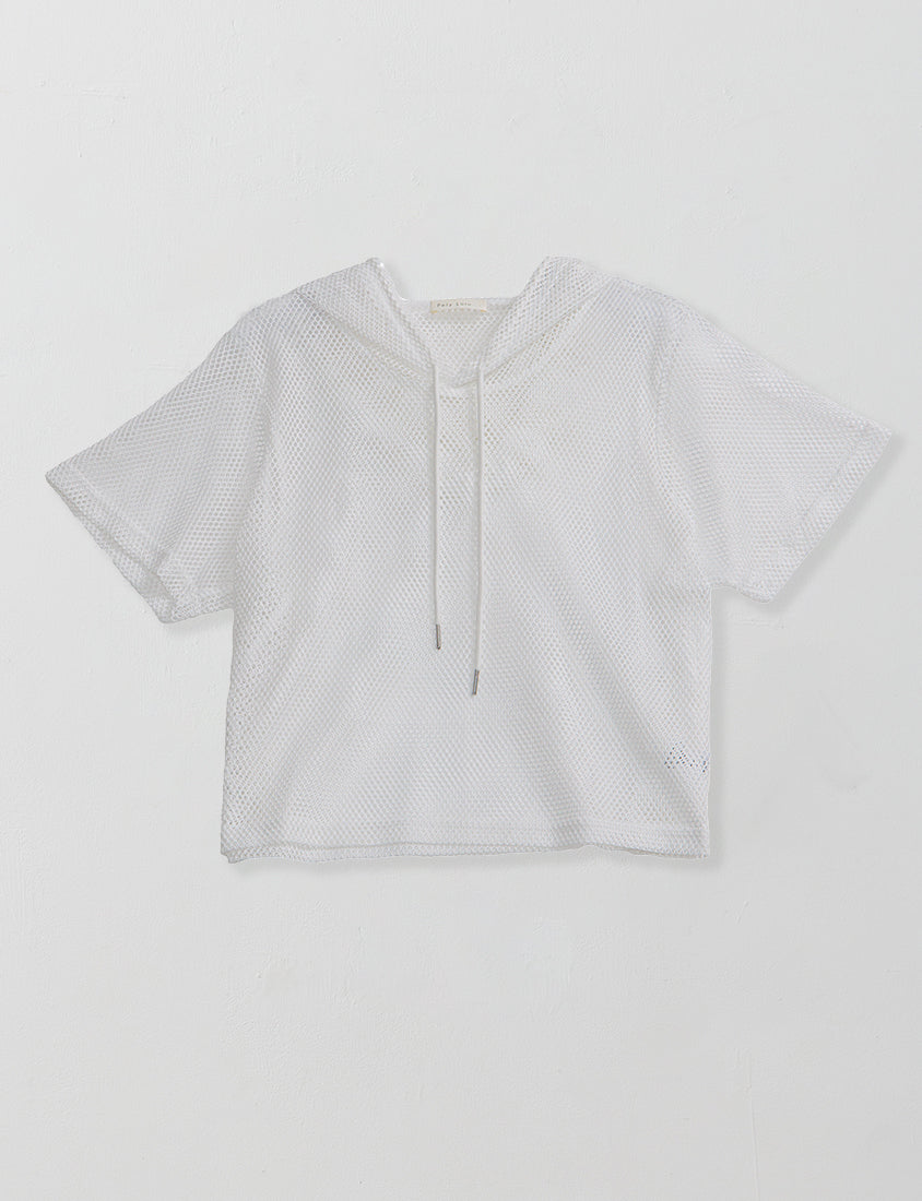 Casual Sporty Mesh Hooded Plus Size Top
