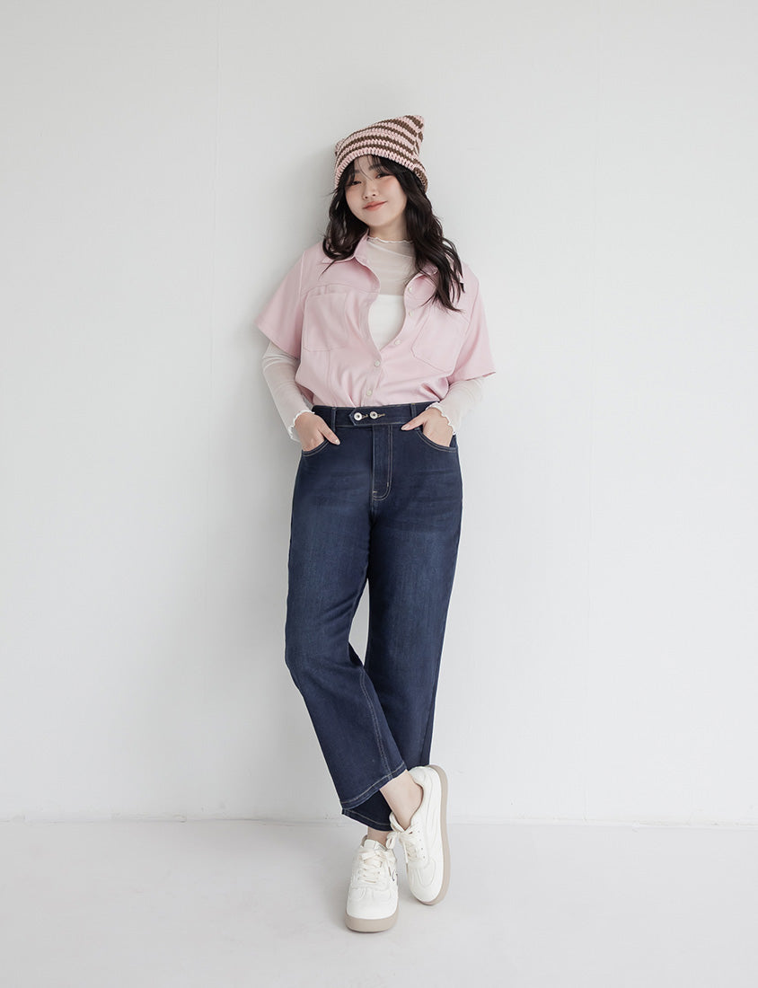 Zero Restriction Cloud Denim Plus Size Cropped Jeans (Regular)