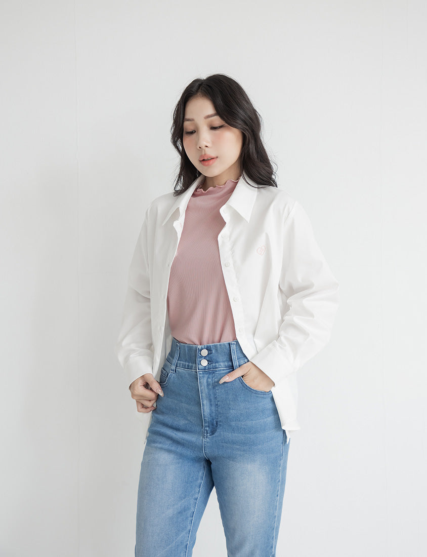 Ribbed Lettuce Trim Mock Neck Plus Size Top