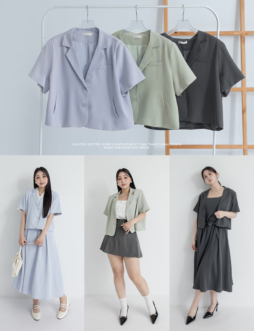 MISS. Silky Cool Refined Tailored Plus Size Blazer
