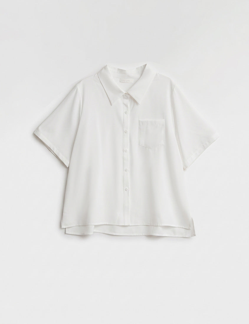 MISS. Silky Cool Classic Morandi Plus Size Shirt