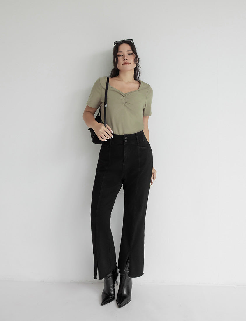 MUA! High Waist Tummy Flattering Supermodel Plus Size Flared Jeans