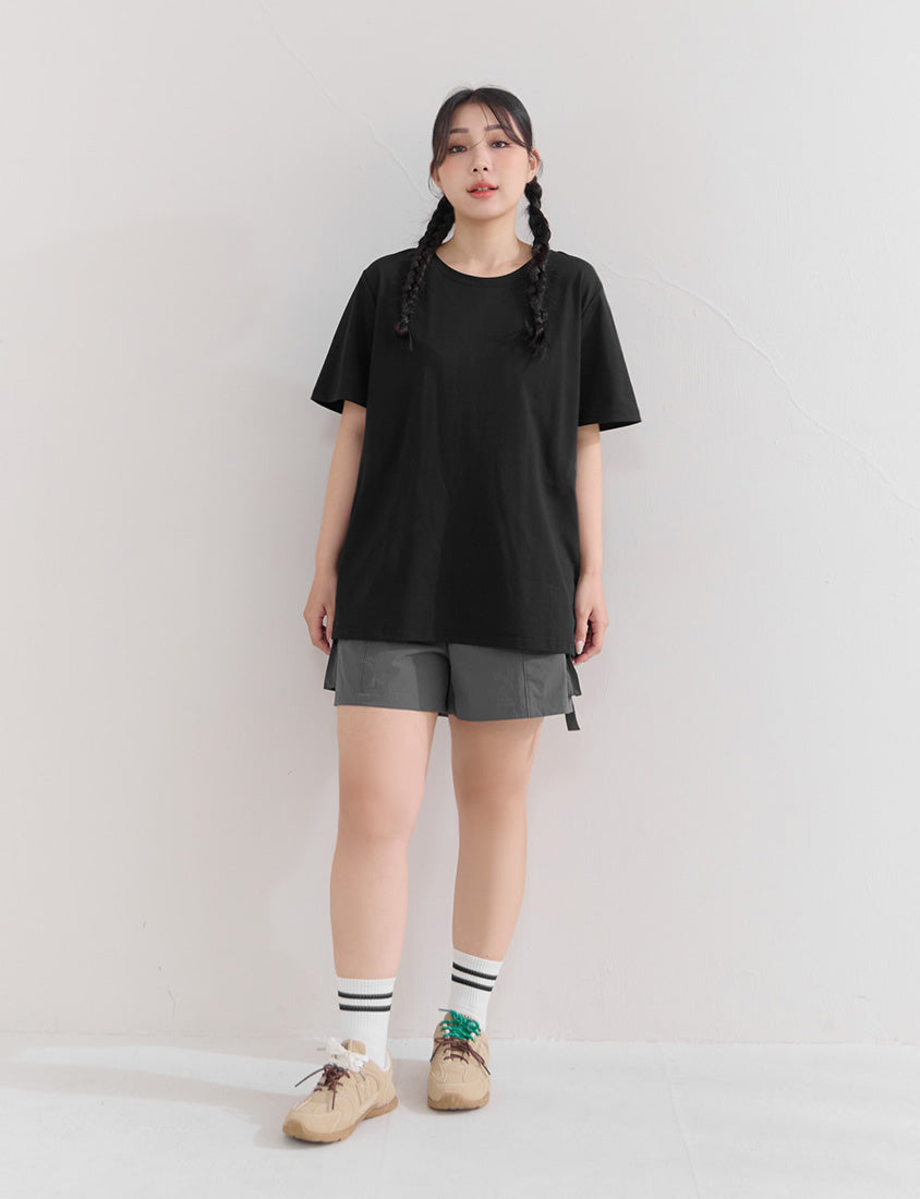 Instant Cooling Side Slit Oversized Plus Size Tee
