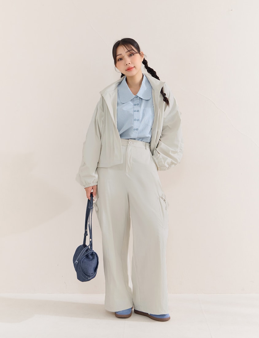 Instant Cooling UV-Protection Tie-Waist Plus Size Utility Pants