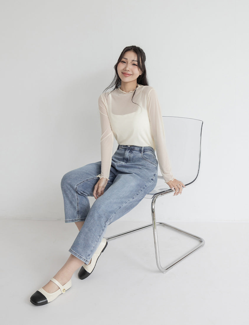 Zero Restriction Cloud Denim Plus Size Cropped Jeans (Short)