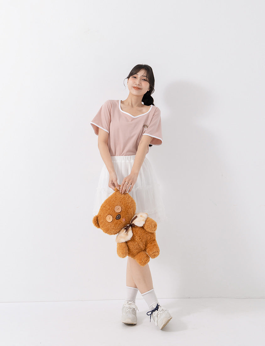 Instant Cooling Sorona Teddy Embroidered Plus Size Tee