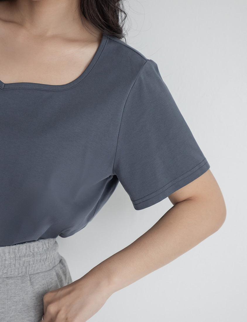 Upgraded 2.0! Sweetheart Neckline Plus Size Slim Tee