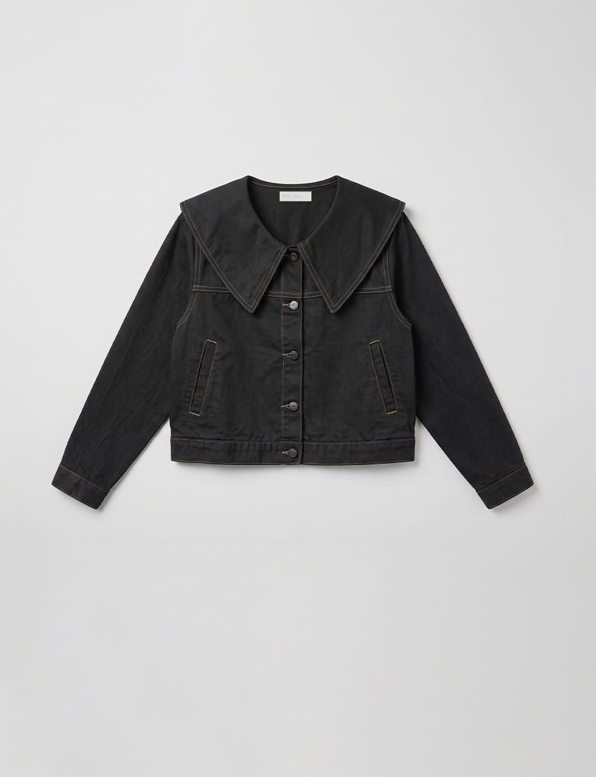 Sweet Collar Lyocell Twill Plus Size Jacket