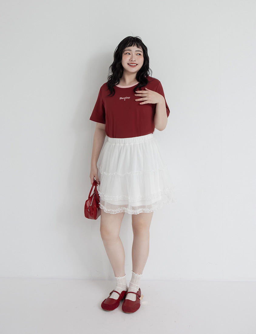 Instant Cooling Flocked Oversized Plus Size Tee