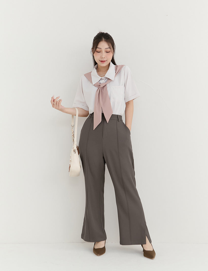 MISS. Instant Cooling Slim Fit Plus Size Flared Trousers