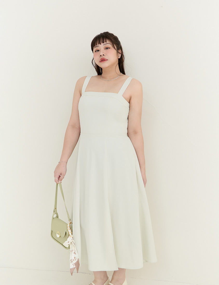 MISS. Minimalist Adjustable Strap Plus Size Maxi Dress