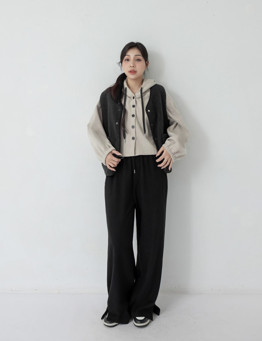 Comfy Slimming Drawstring Fine Plus Size Ribbed Pants