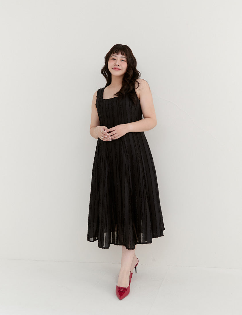 Apple-Shaped Friendly! Perfect Fit Jacquard Elegant Plus Size Maxi Dress