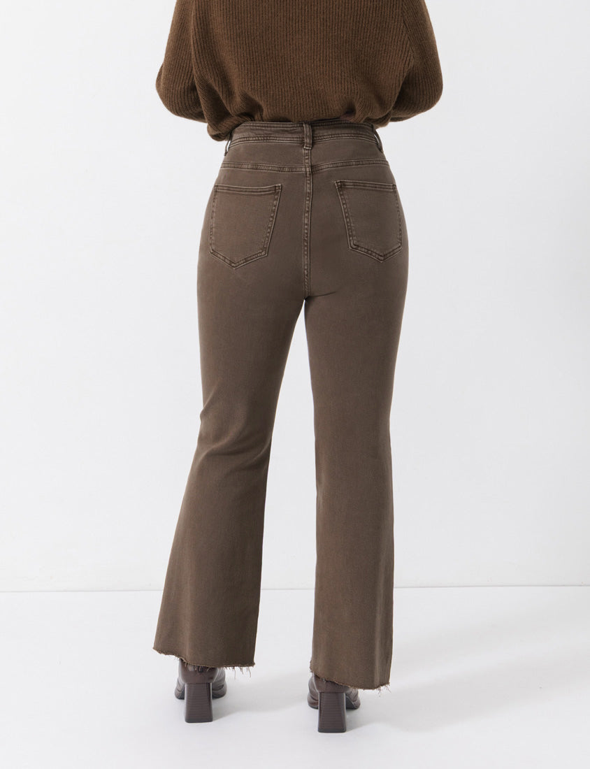 Vintage-Wash Plus Size Flared Jeans