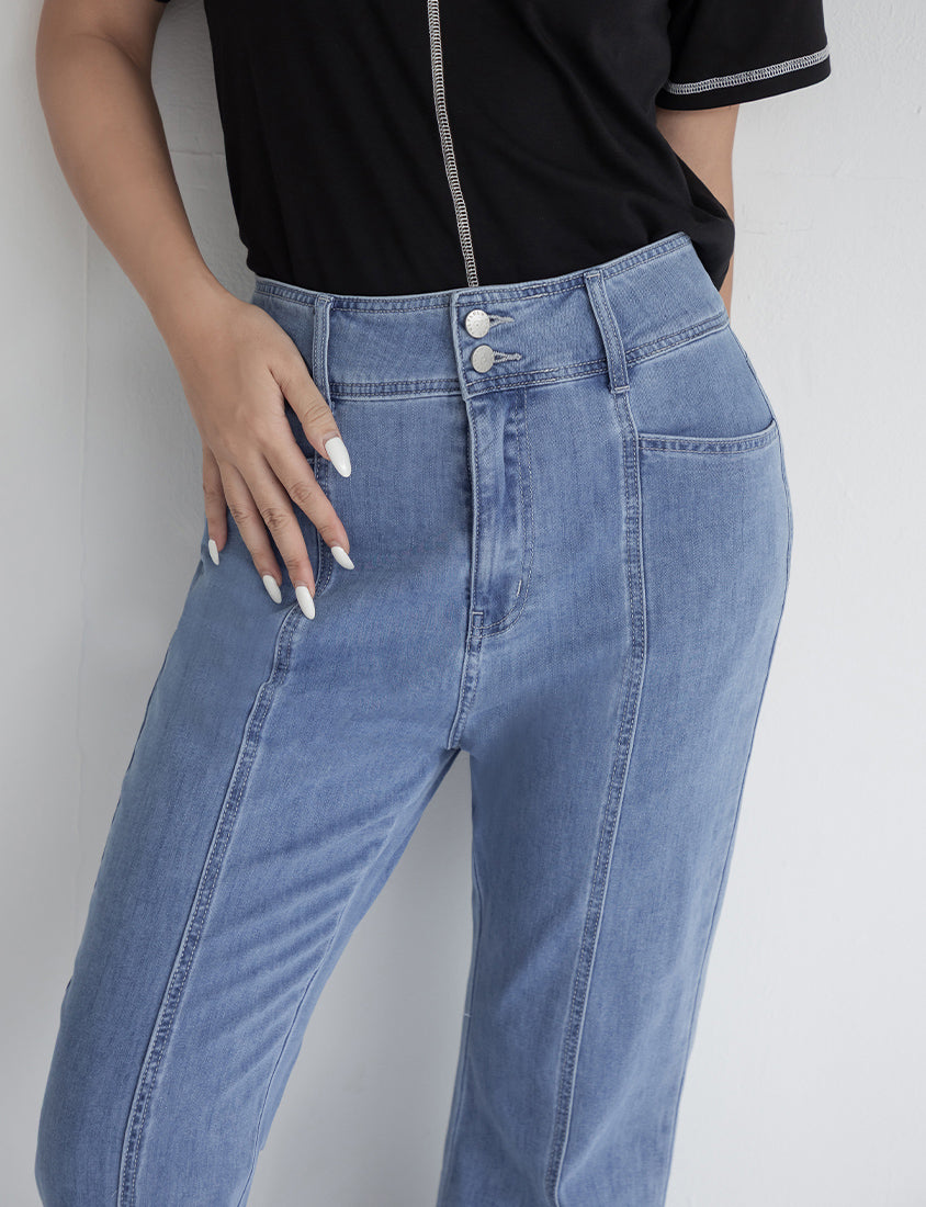 MUA! High Waist Tummy Flattering Supermodel Plus Size Flared Jeans