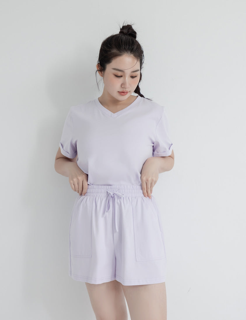 Instant Icy Cooling Sorona Drawstring Plus Size Shorts