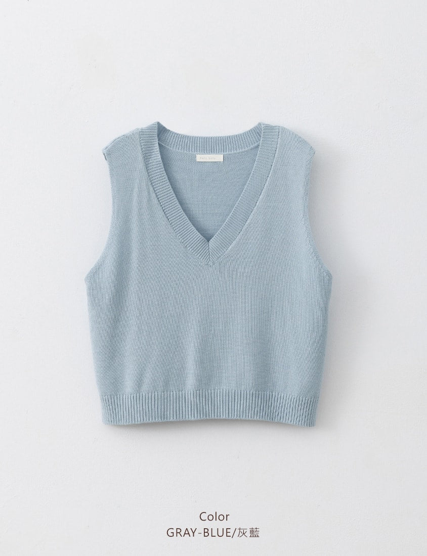 MISS. Soft Tencel Silky Wool Plus Size Knit Vest