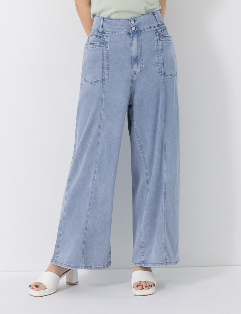 Lightweight Cloud Denim Zero-Restriction Plus Size Jeans (Long)