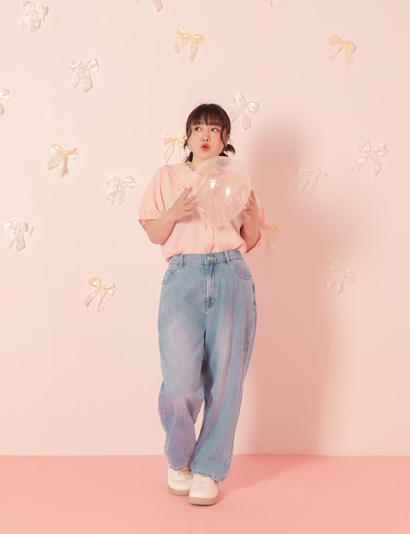 Apple-Shaped Friendly! Perfect Fit Slim Straight Cropped Plus Size Jeans