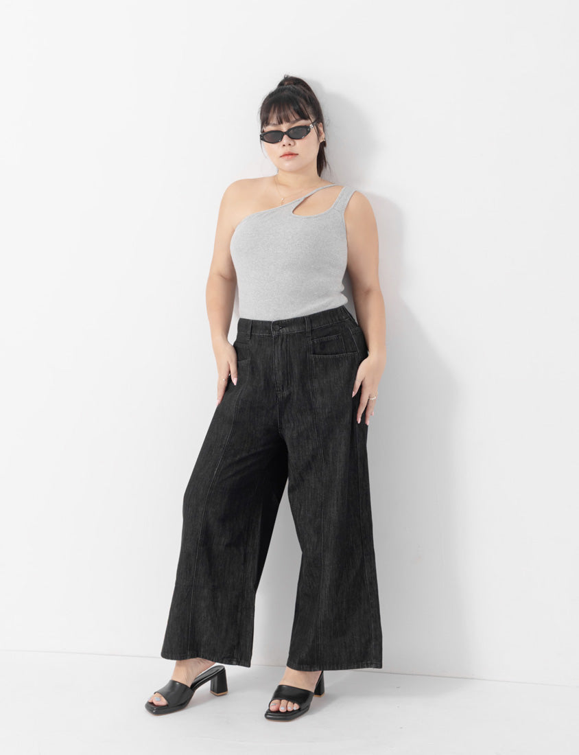 Pobra Sexy Cut-Out Ribbed Plus Size Bra Top