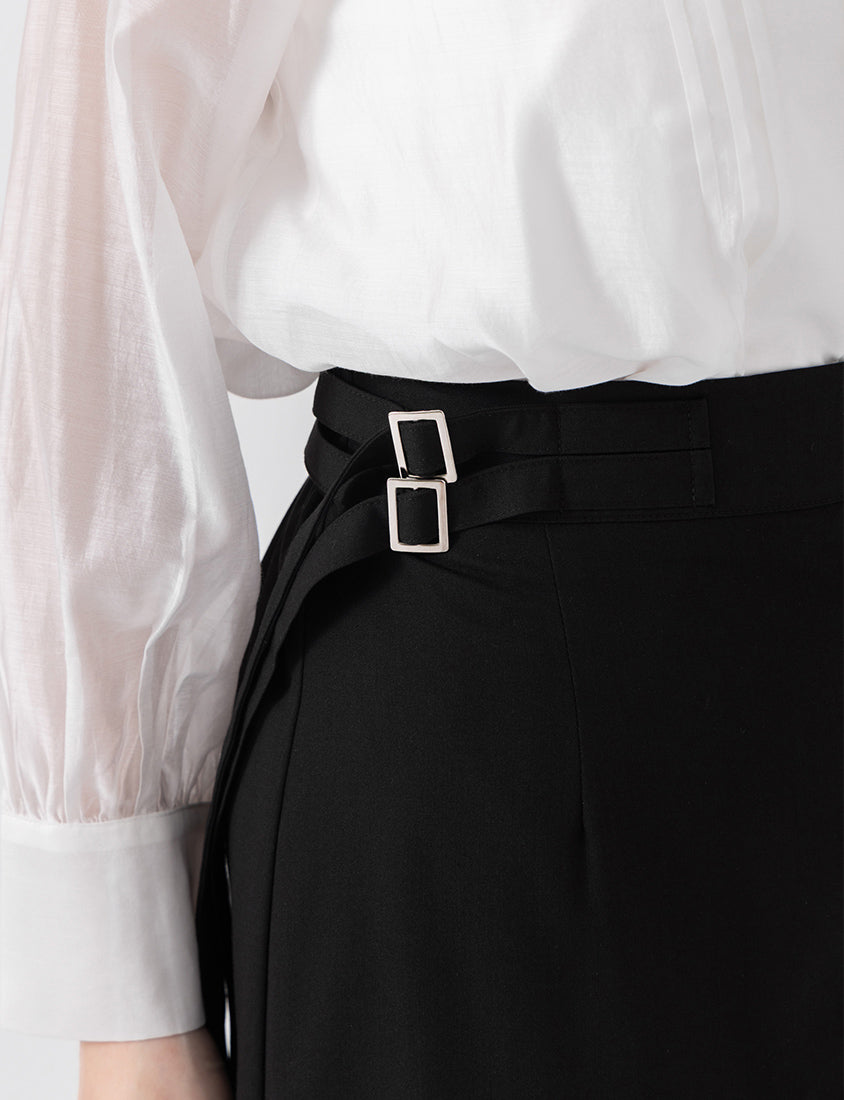 MISS. Tailored Pleated Suit Plus Size Maxi Skirt