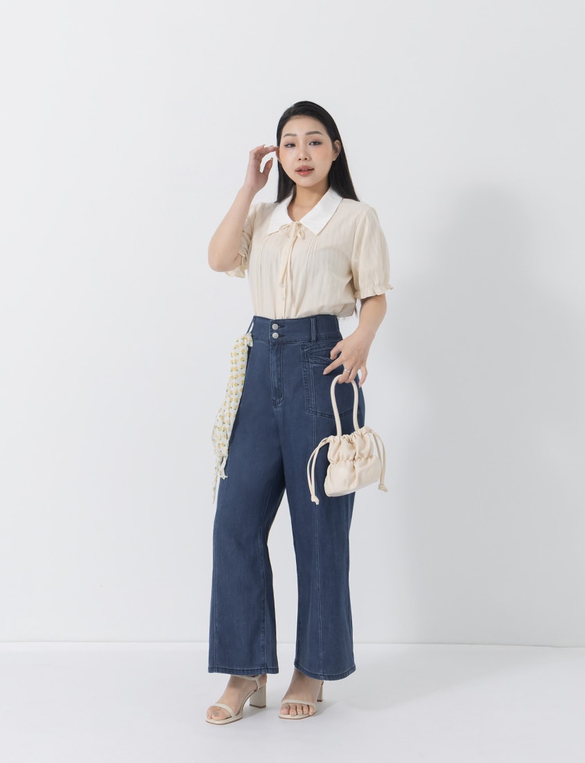Lightweight Cloud Denim Zero-Restriction Plus Size Jeans (Short)
