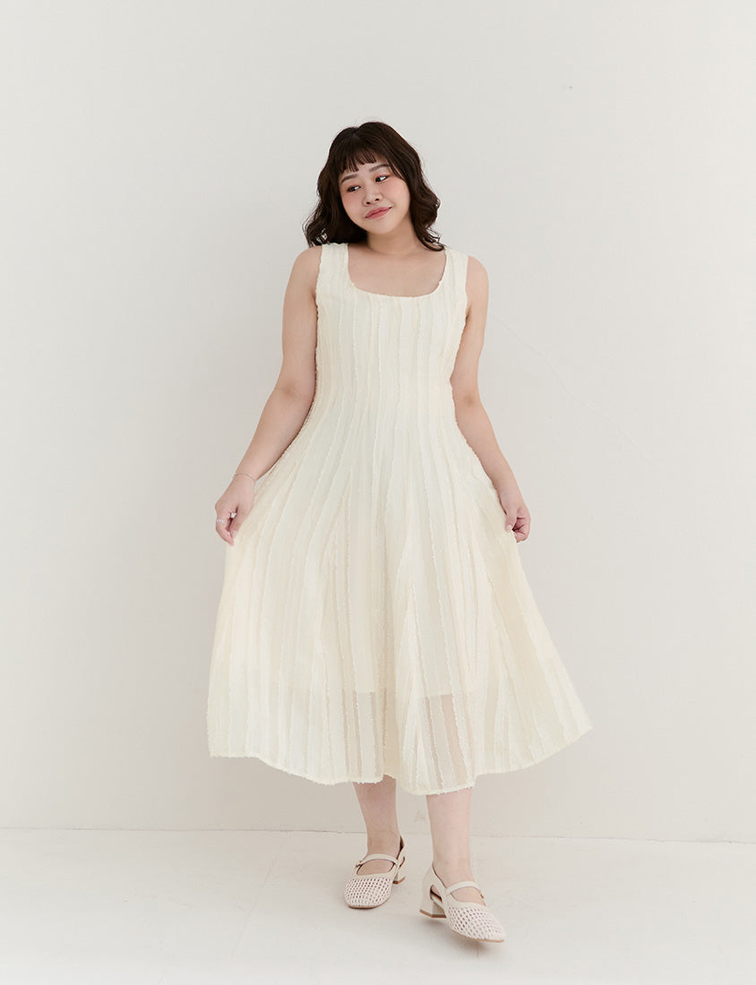 Apple-Shaped Friendly! Perfect Fit Jacquard Elegant Plus Size Maxi Dress