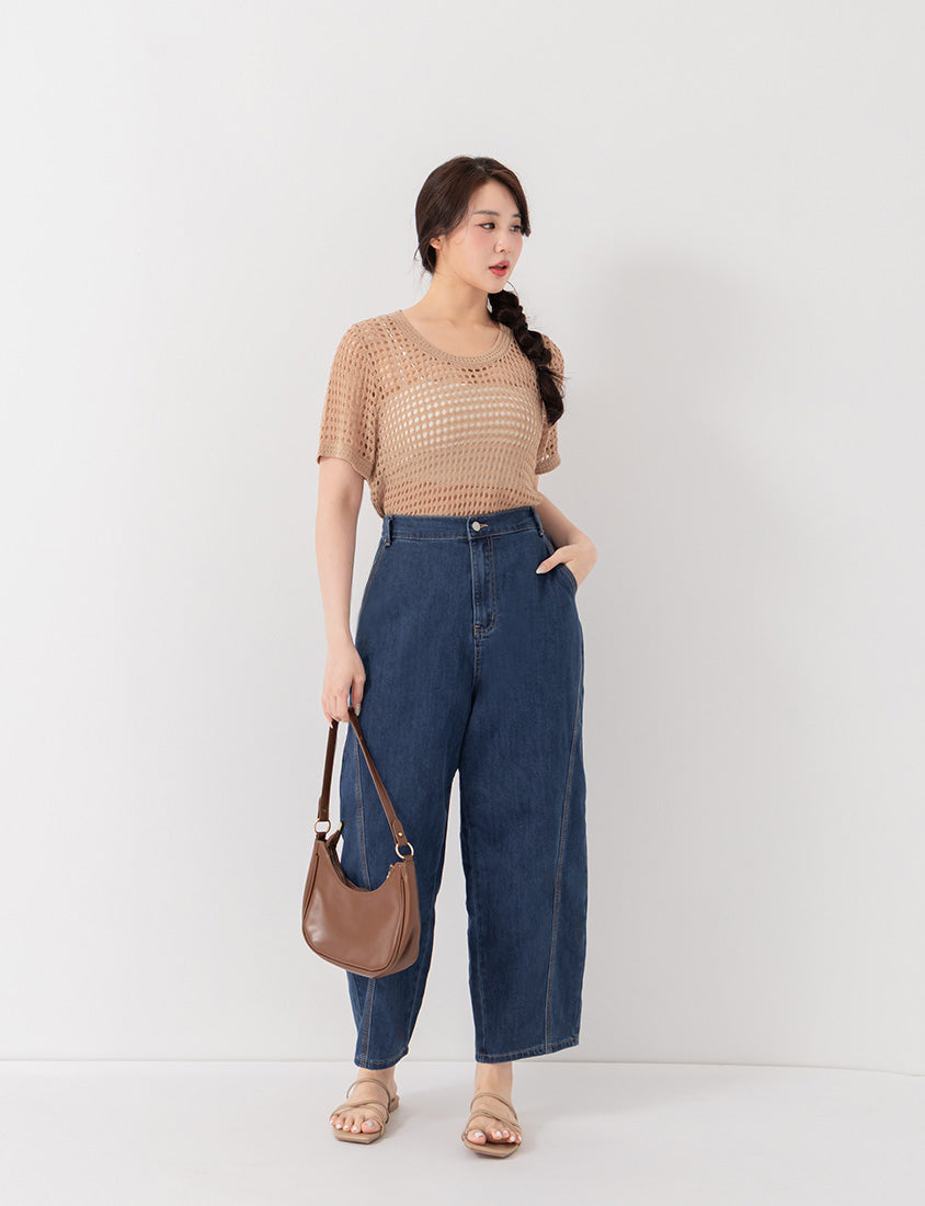 Standard Perfect Fit Plus Size Curved Leg Jeans
