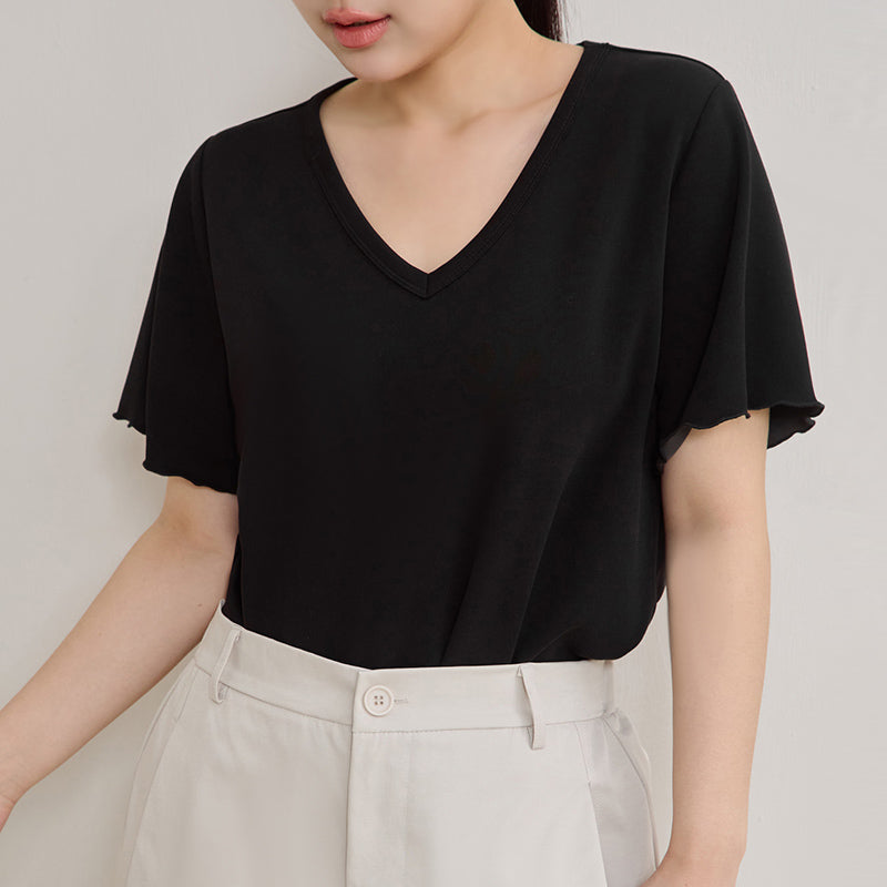 Instant Cool Cloud Cotton V-Neck Plus Size Tee