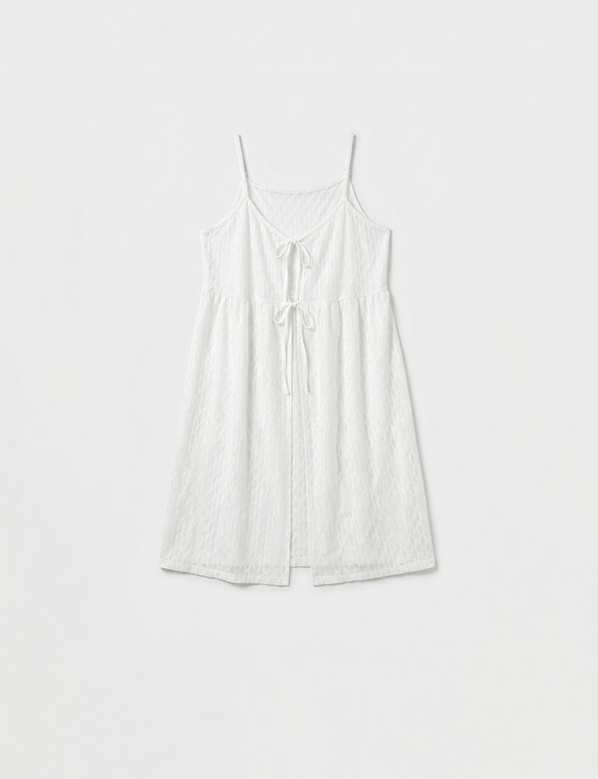 MISS. 2-Way Diamond Pattern Tie Plus Size Long Vest