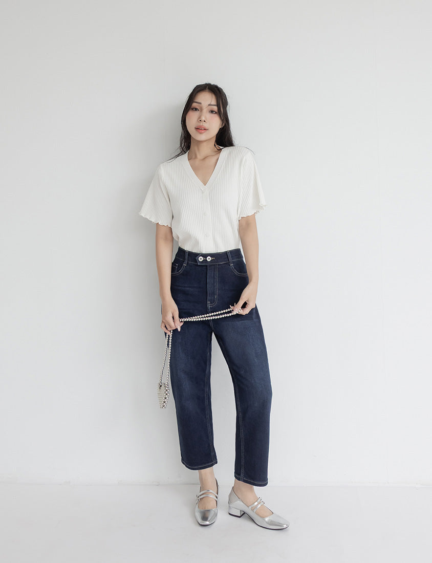 Zero Restriction Cloud Denim Plus Size Cropped Jeans (Short)