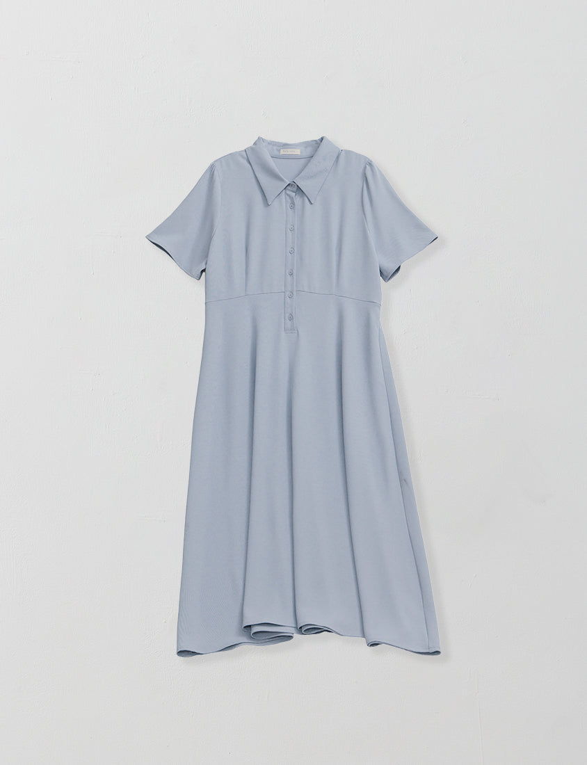 Silky Cool Slim Fit Plus Size Shirt Dress