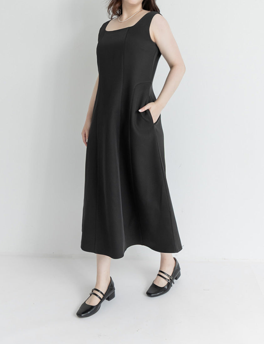 MISS. Slim Fit Tweed Plus Size Midi Dress