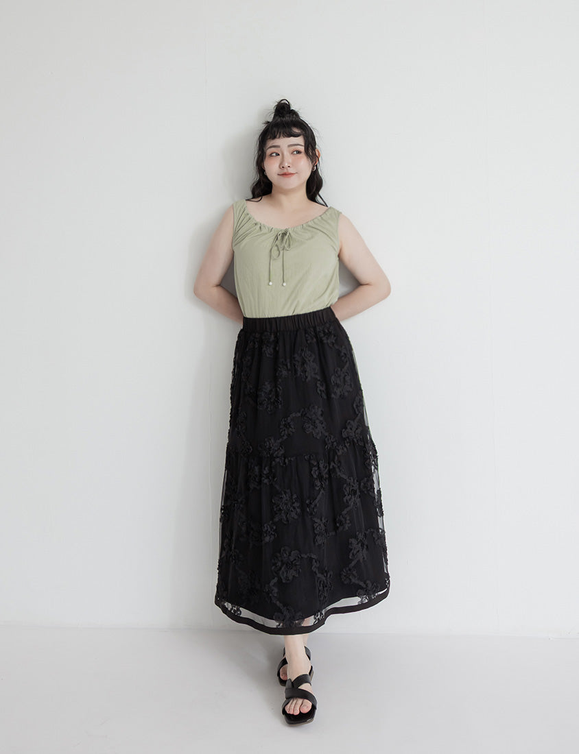 Cooling Drawstring Sleeveless Plus Size Top