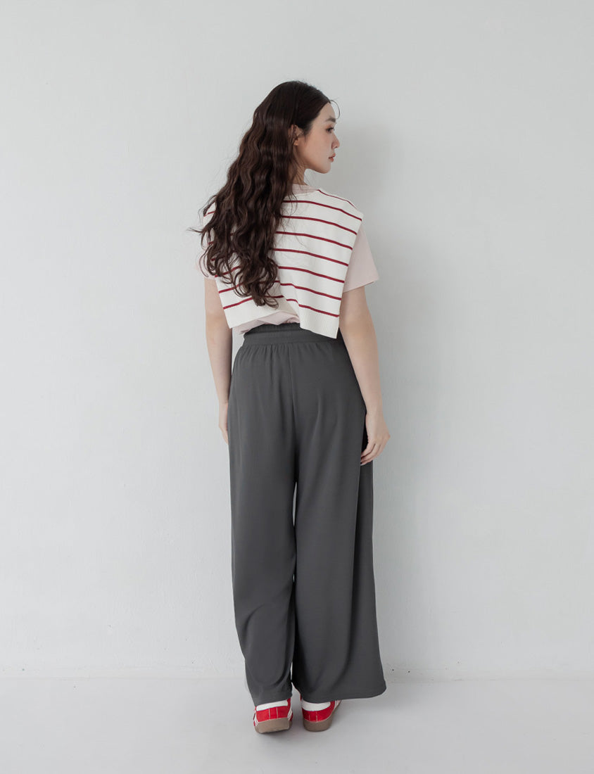 Hip-Contouring Slim Plus Size Wide Leg Pants (Regular)