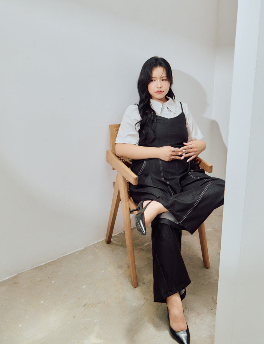 MORE U Pinstripe Side-Tie Plus Size Shirt