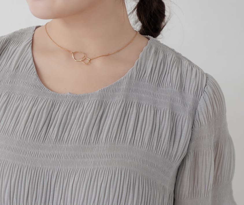 MISS. Korean Style Crinkled Plus Size Chiffon Top