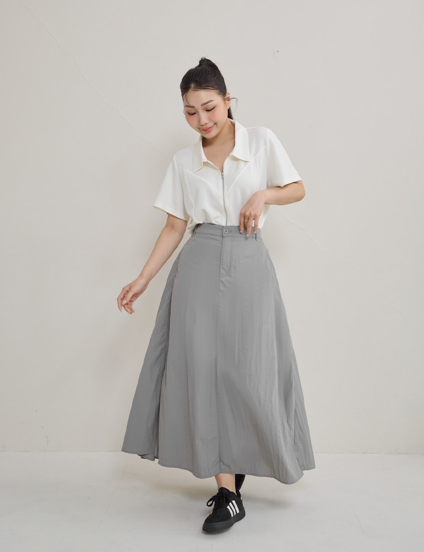 Instant Cool Cloud Cotton Double Zip Plus Size Shirt