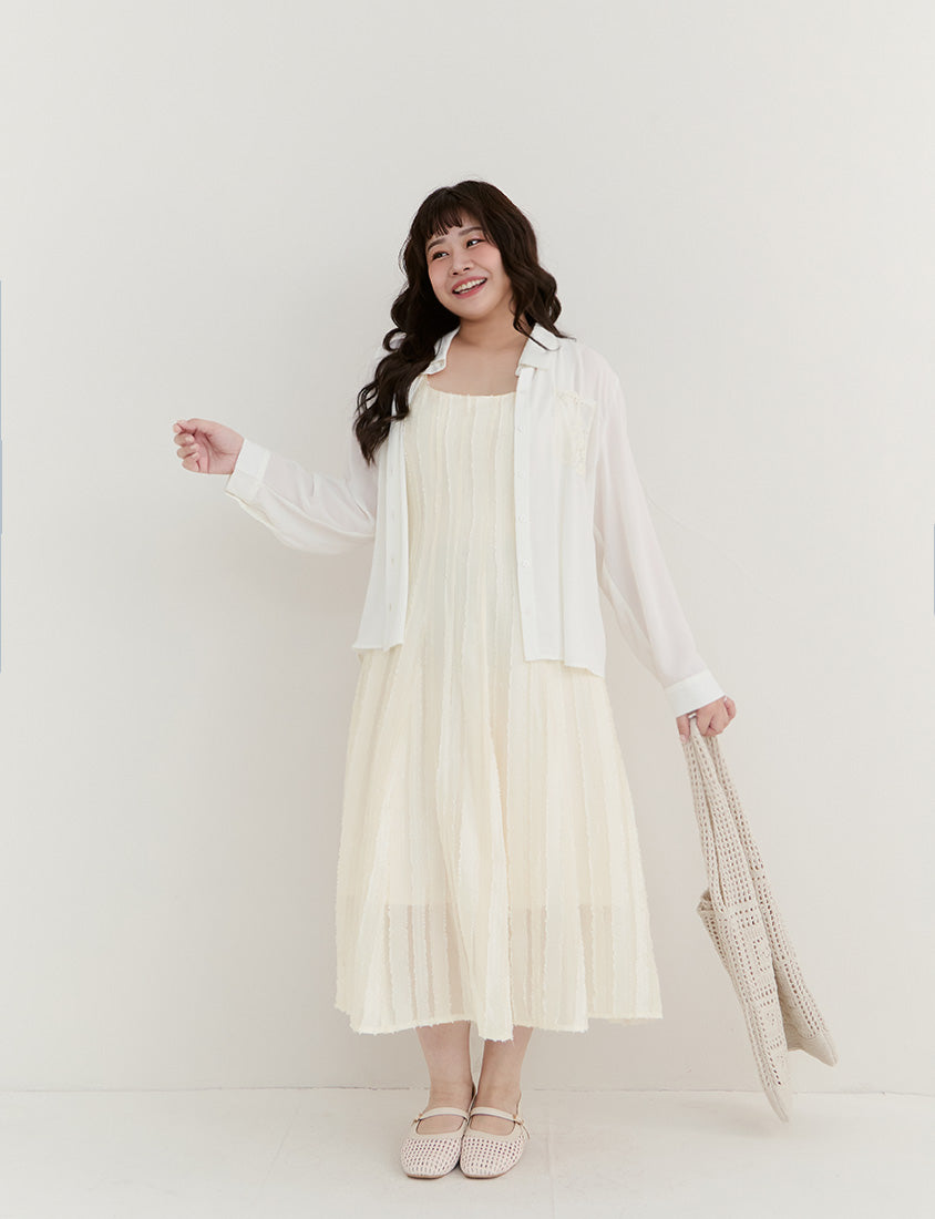 Apple-Shaped Friendly! Perfect Fit Jacquard Elegant Plus Size Maxi Dress